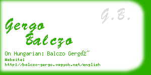 gergo balczo business card